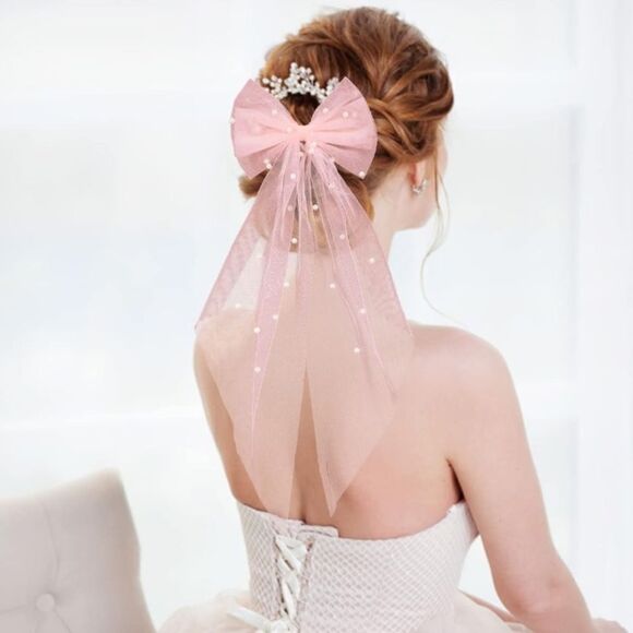 Bridal Pearl Bow - Picture 6 of 6